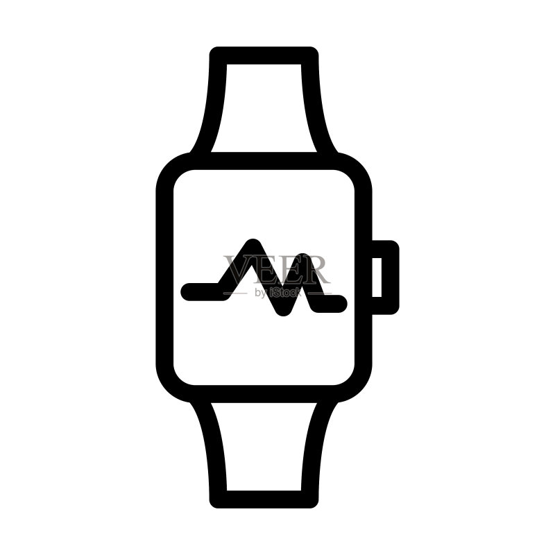 健身手表粗线条图标图标素材
