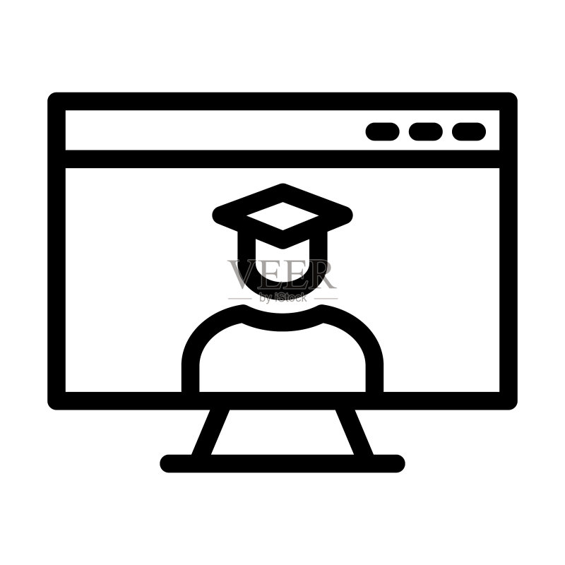 电子学习粗线图标图标素材