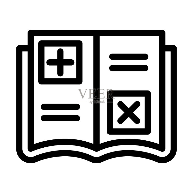 粗线数学书图标图标素材