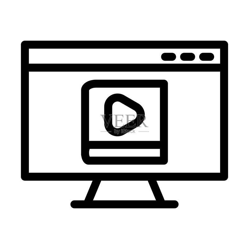数字图书馆粗线条图标图标素材