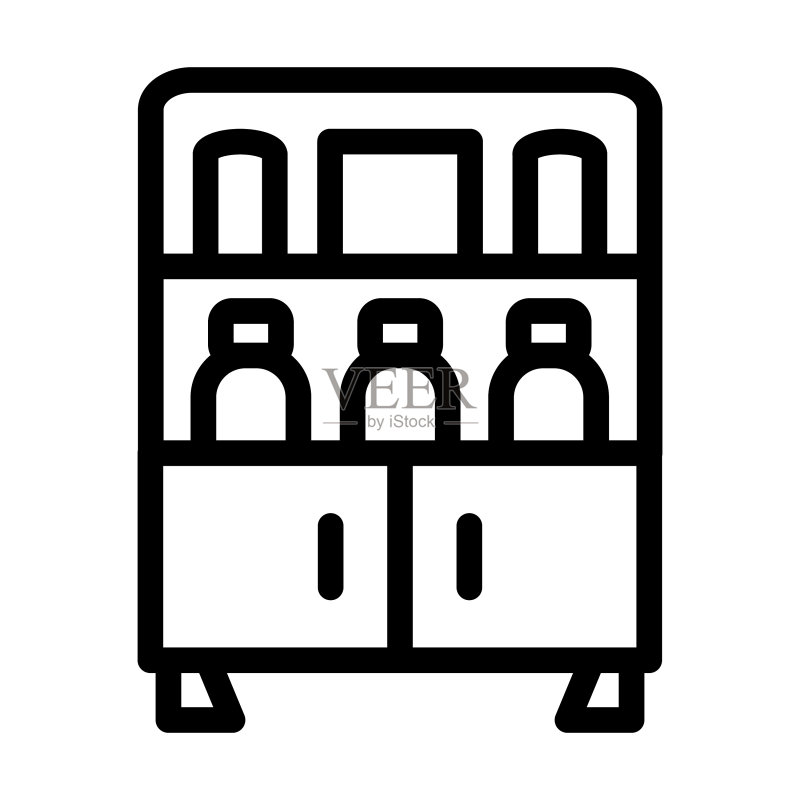 货架粗线条图标图标素材