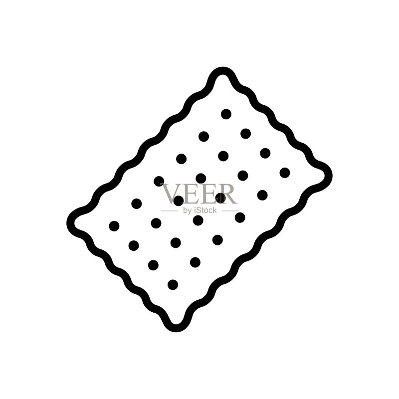 白色背景下的饼干图标矢量设计模板图标素材