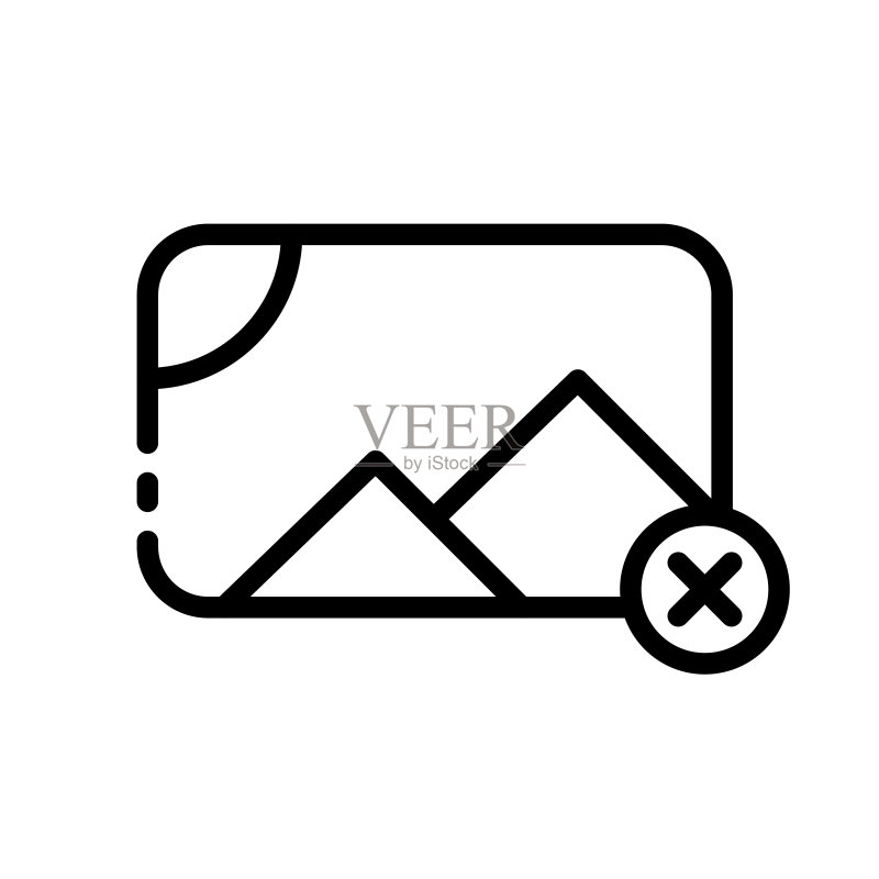图片线条图标:照片、头像、记忆、图形、按钮、档案、景观应用、相机、摄影师、设计师、工作、回忆。矢量黑色线条图标,白色背景。图标素材