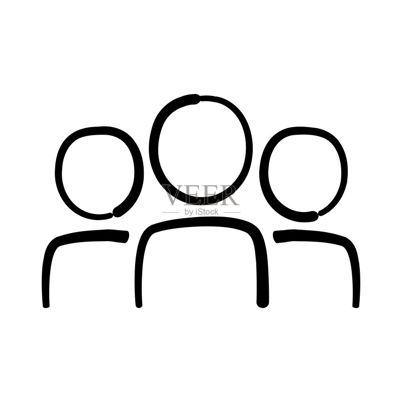一群人涂鸦图标图标素材