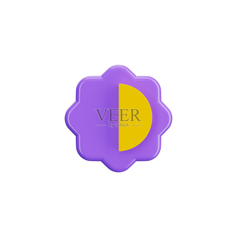 白色背景中的中等亮度3D图标和符号图标素材