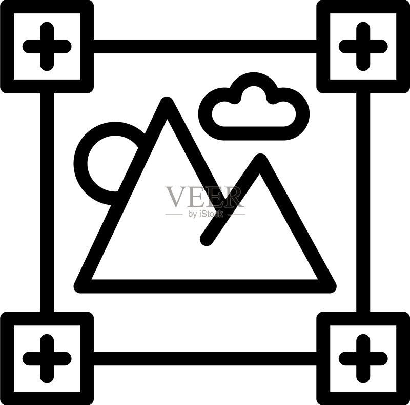 图像绘图仪图标轮廓打印机格式图标素材