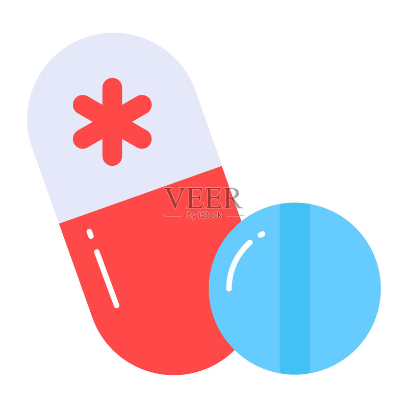 现代风格的药丸图标图标素材