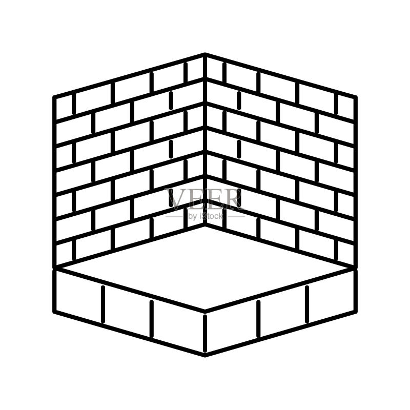 地板建造房屋线条图标矢量插图图标素材