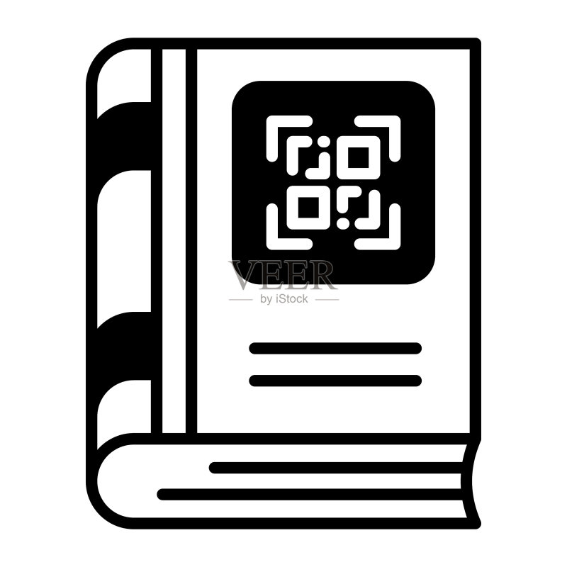 二维码图书时尚图标矢量设计图标素材
