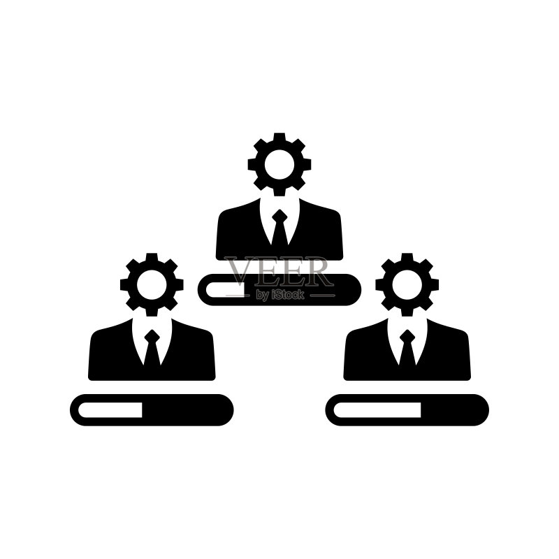 工人绩效图标,简约矢量图形图标素材