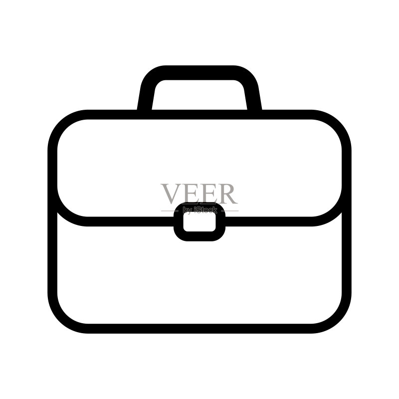 公文包图标,商务包线性图标图标素材
