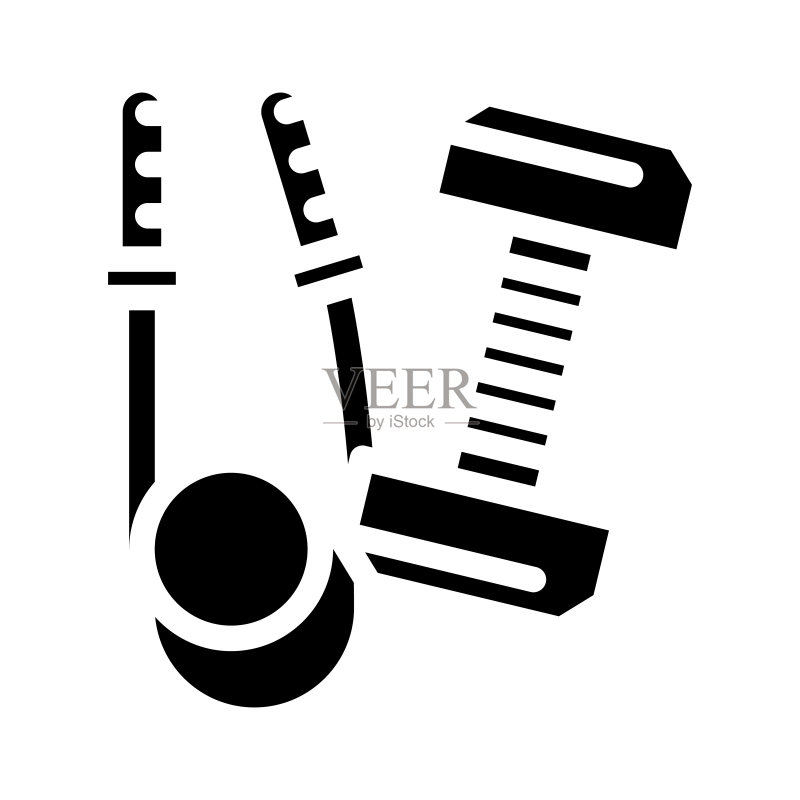 体育活动治疗头痛字形图标矢量插画图标素材