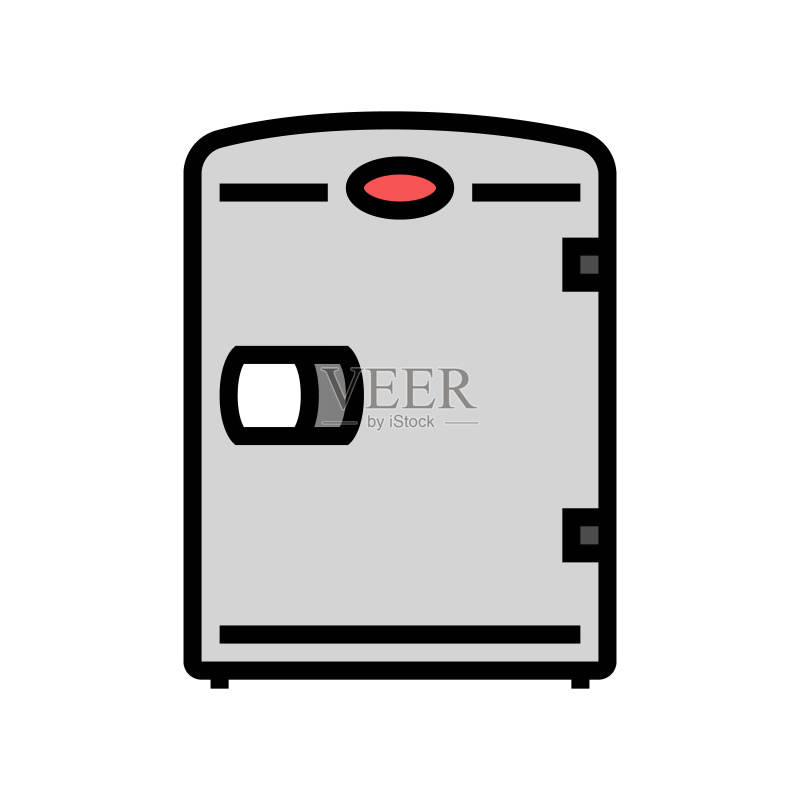 迷你冰箱车库工具彩色图标矢量图图标素材