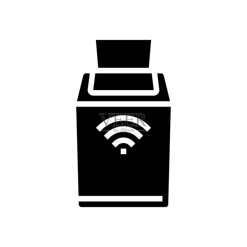 自动垃圾桶家居用品标志矢量图图标素材