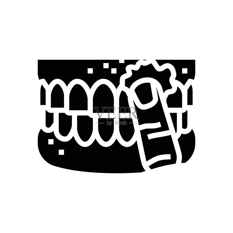 尼古丁口含烟图标矢量插画图标素材