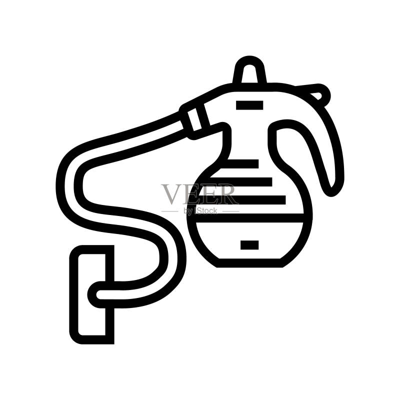 蒸汽清洁器家居用品线条图标矢量图图标素材