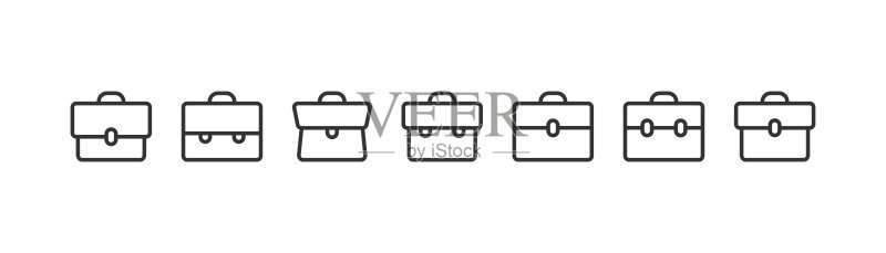 公文包图标合集矢量图图标素材