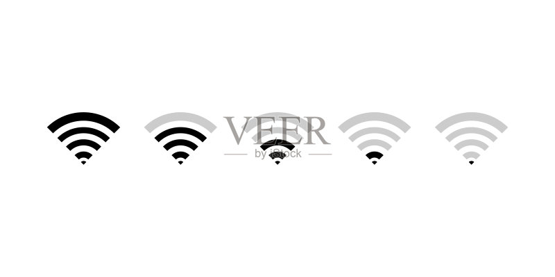 Wi-Fi矢量符号:无线网络连接图标图标素材