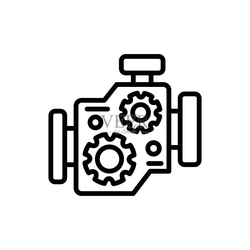 矢量发动机图标:标志图标素材
