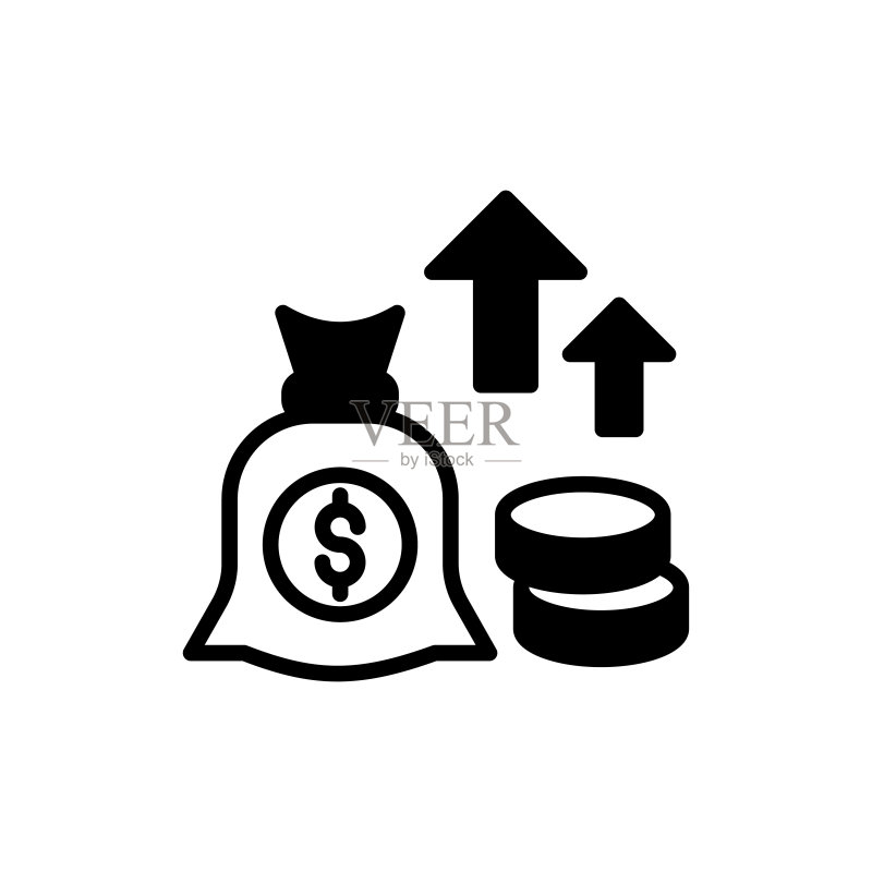 矢量筹款图标。标志图标素材