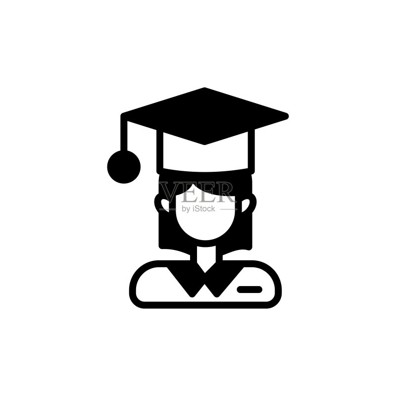 女学生矢量图标图标素材