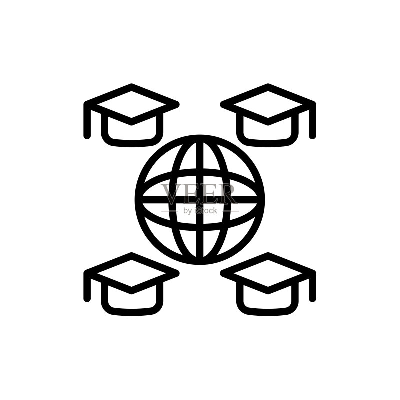 全球学习矢量图标标志图标素材