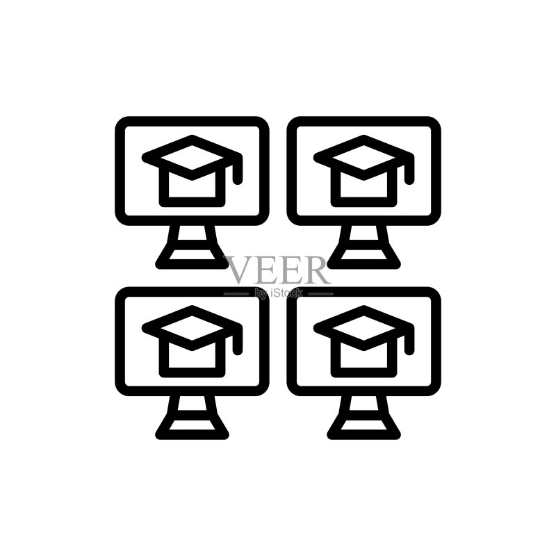 矢量教育网络图标标志图标素材