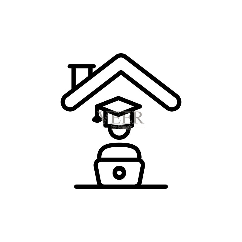 矢量家居教育图标。标识图标素材