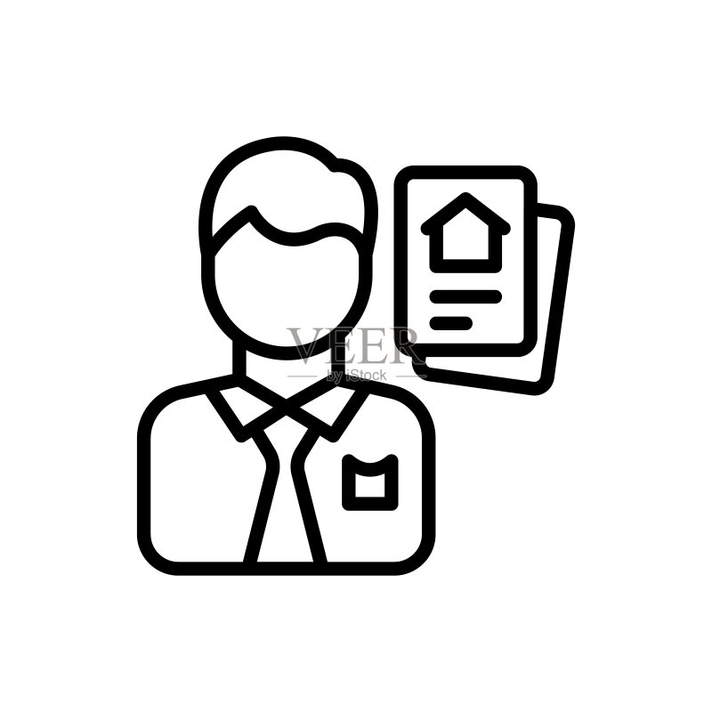 房地产中介矢量图标标志图标素材