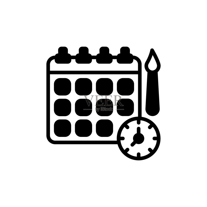 矢量设计日程图标。标志图标素材