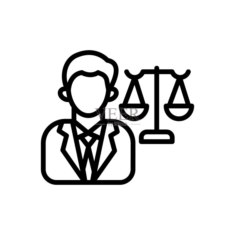 律师图标矢量图,标志图标素材