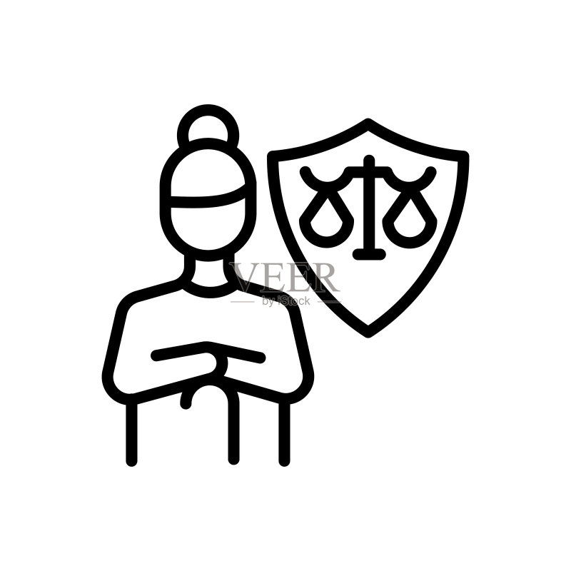 老年法律图标矢量图,标识图标素材