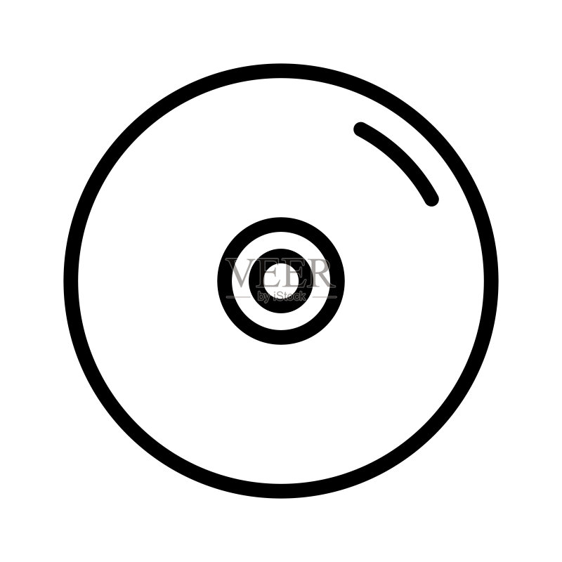 CD光盘简约图标矢量素材图标素材