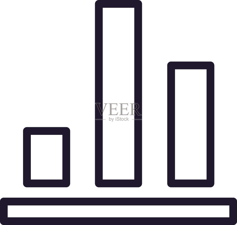图表概念,扁平风格线性图标图标素材