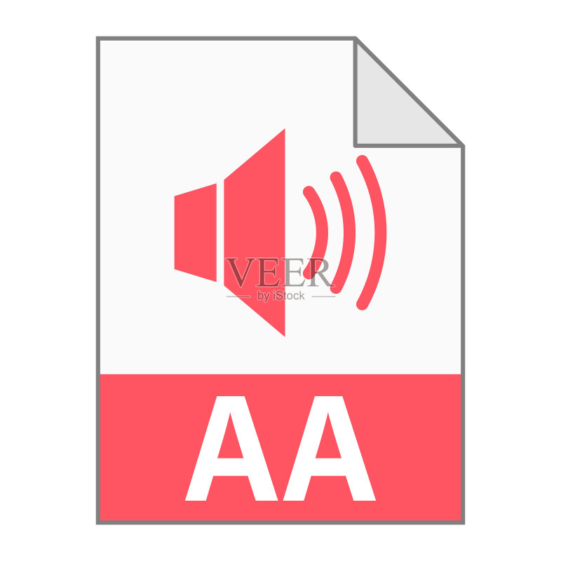 用于Web的现代扁平风格AA文件图标图标素材