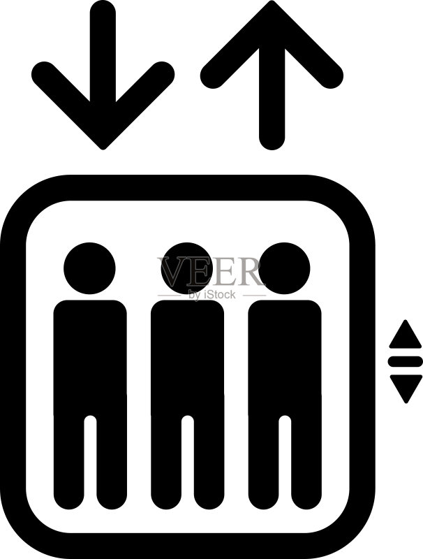 电梯矢量图标图标素材