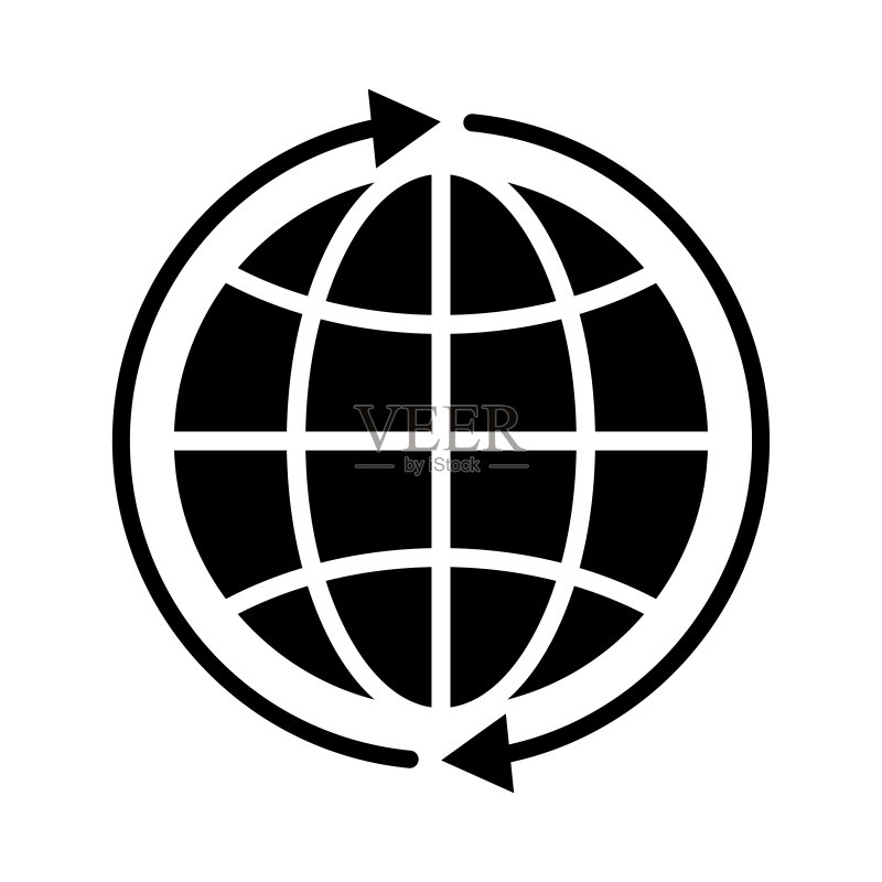 地球图标矢量设计模板图标素材