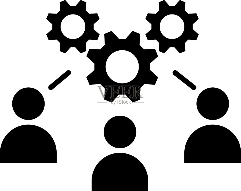 企业管理团队矢量图标图标素材