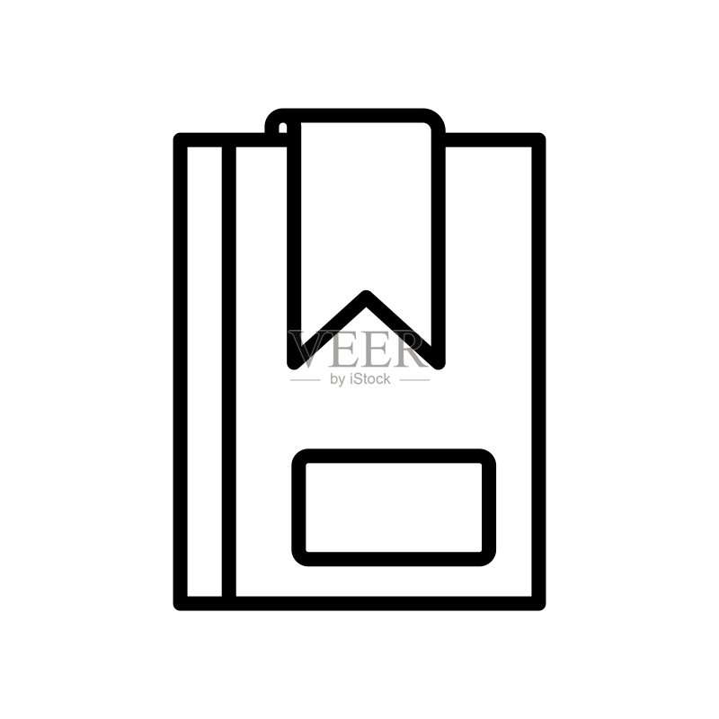 简约现代的书签图标矢量设计模板图标素材