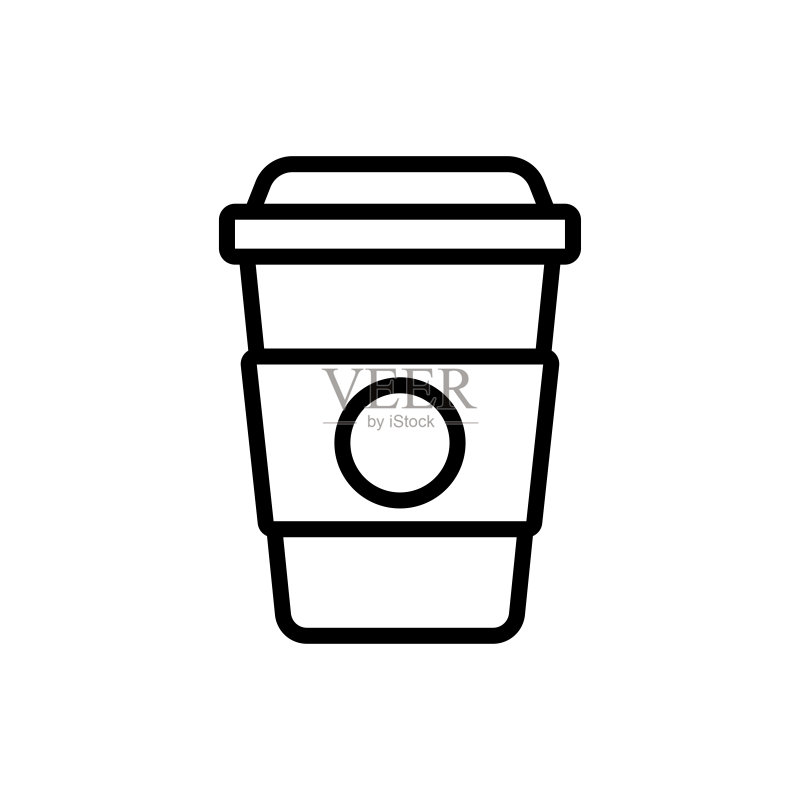 咖啡杯图标矢量设计模板图标素材