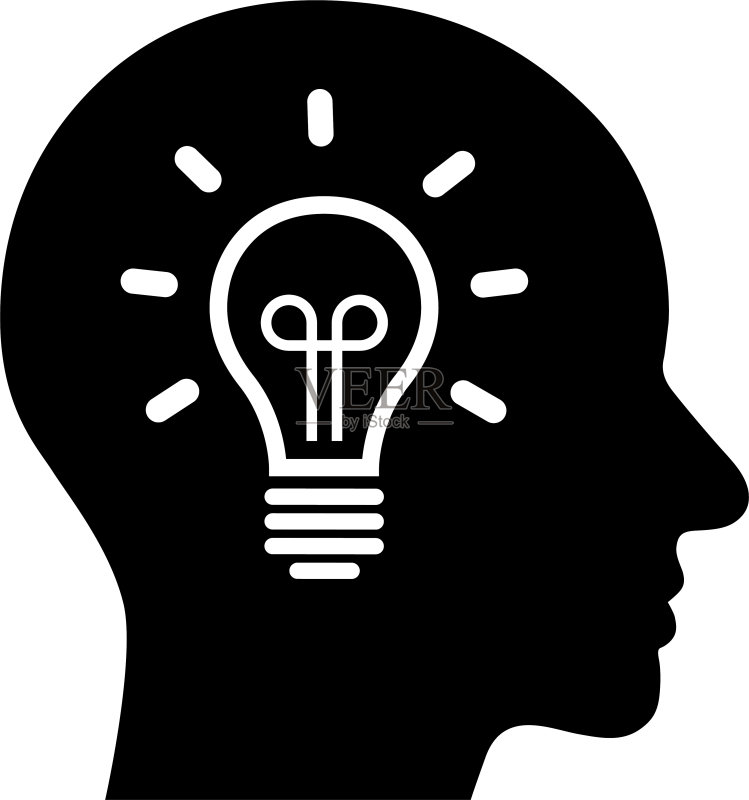 来自软实力技能系列的思考图标,作为智能公司管理的概念图标素材
