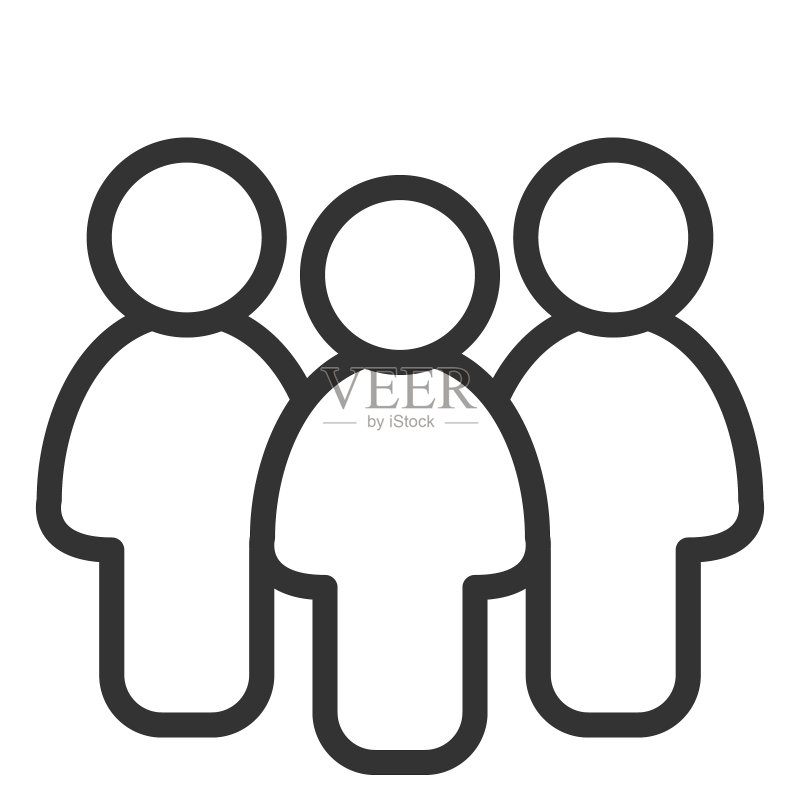 组织图标矢量符号图形插图,商务人士图标素材