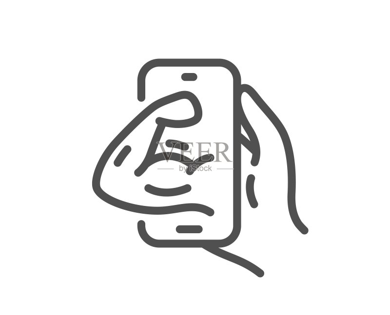 健身线性图标。在线锻炼标志。矢量图图标素材