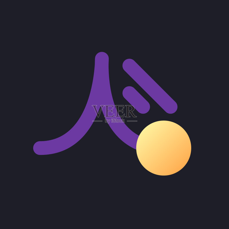 深色主题的扁平渐变UI图标动画图标素材