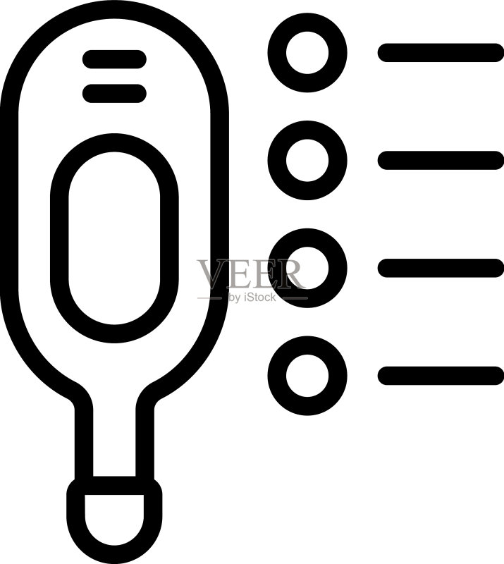 诊所医用温度计图标轮廓图标素材