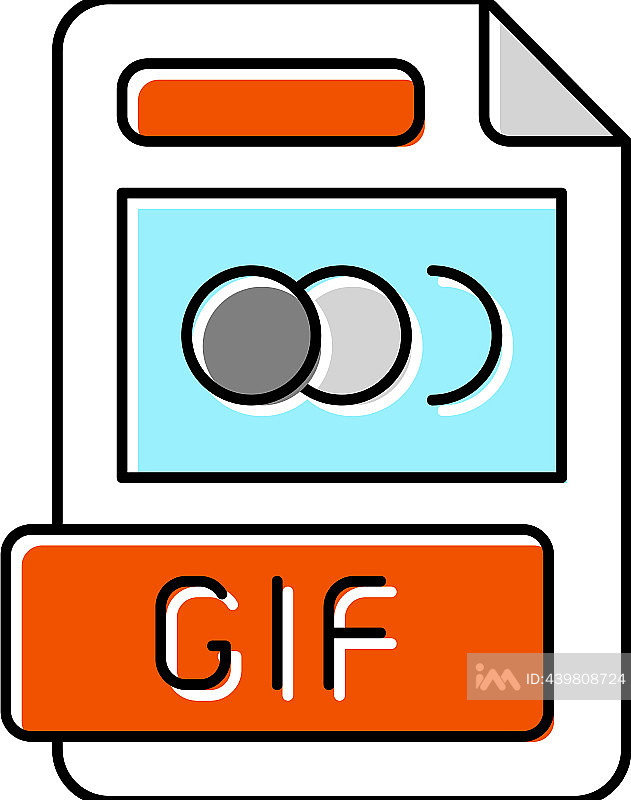 GIF文件格式文档彩色图标图标素材