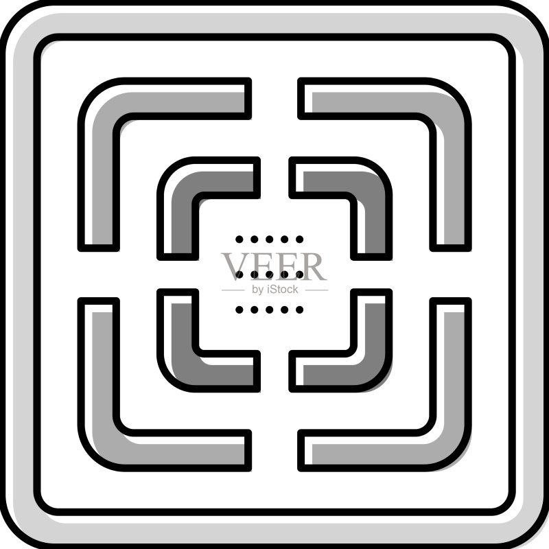 浴室排气扇室内彩色设计图标素材