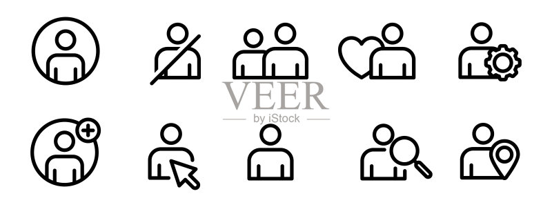人物图标集:男人图标,人物交流,团队图标集图标素材