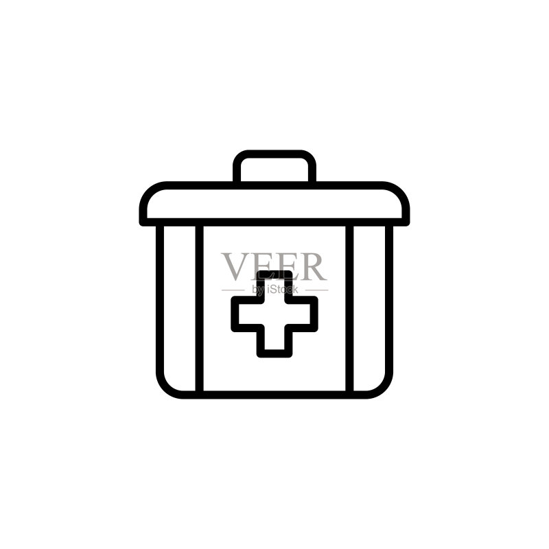 医疗箱图标矢量设计模板图标素材