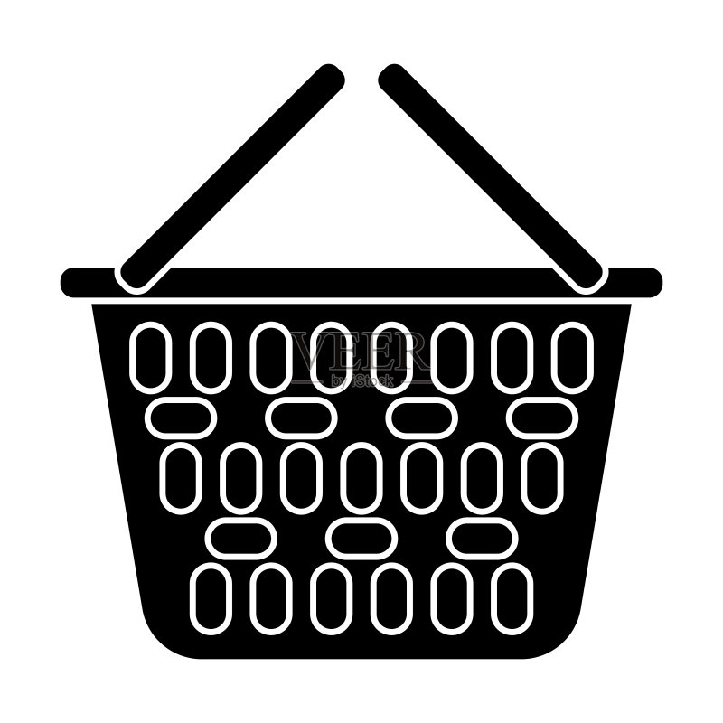 购物篮图标、购物矢量图、篮子插图图标素材